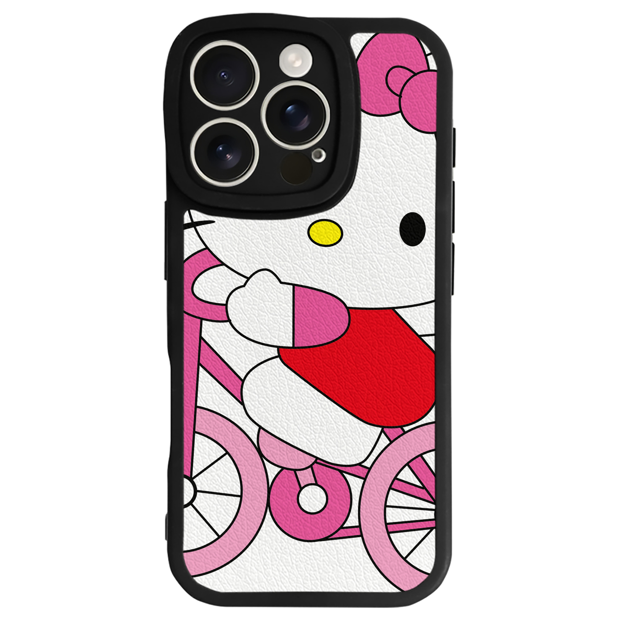 （画像用） Hello Kitty ハローキティ 【iPhone 16シリーズ対応】シリコンスマホケース（レザー調） 材質：シリコン